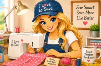 Sewing in a cozy, cheerful studio