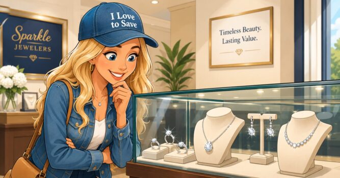 Jewelry store sparkle and charm